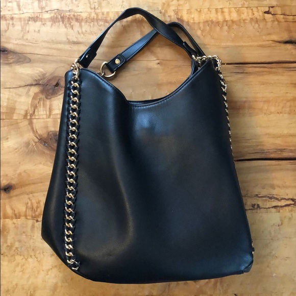 BeBe black purse with gold chain accent - Picture 2 of 5